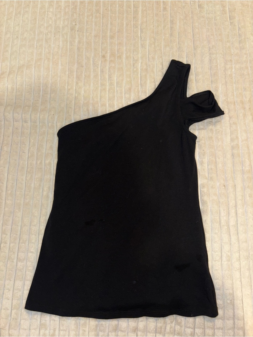 Express One-Shoulder Black Tank Top